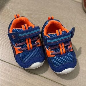 Kids Blue and Orange Sneakers stride rite